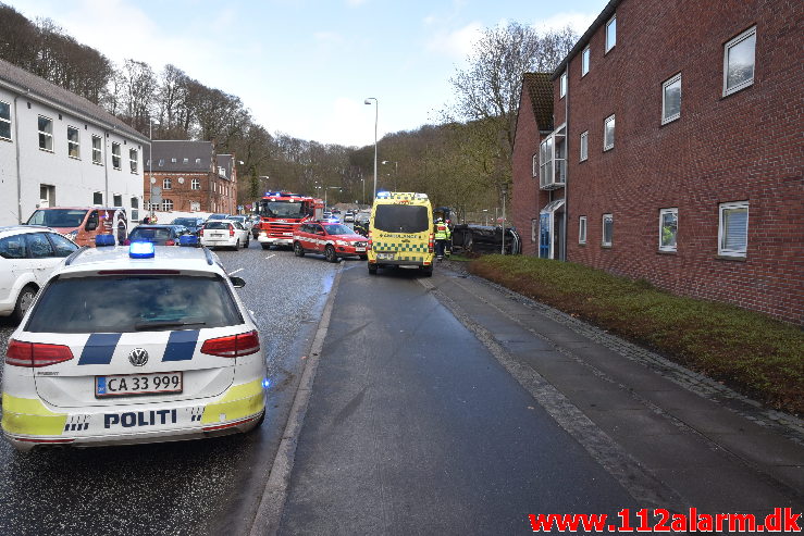 Færdselsuheld med Fastklemte. Horsensvej i Vejle. 13/03-2020. Kl. 13:29.