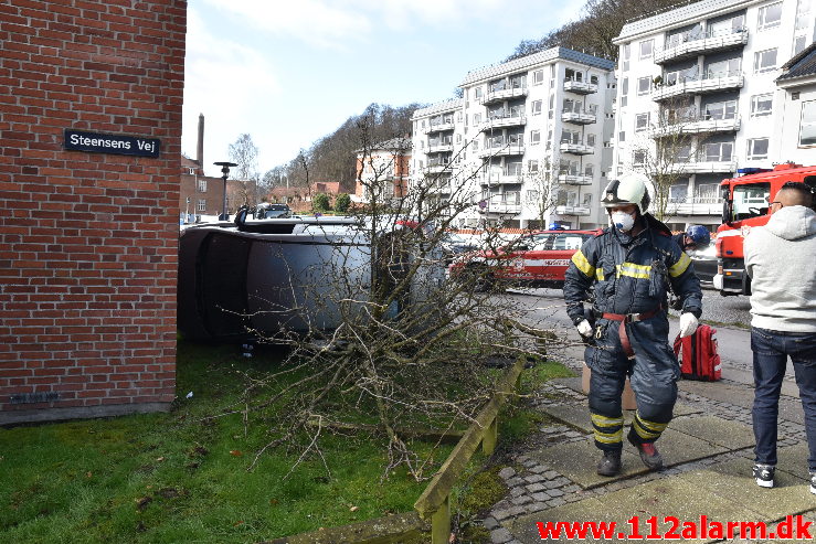 Færdselsuheld med Fastklemte. Horsensvej i Vejle. 13/03-2020. Kl. 13:29.