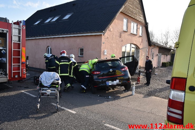 Føreren mistet livet. Vejle Landevej ved Velling. 17/04-2020. Kl. 18:06.