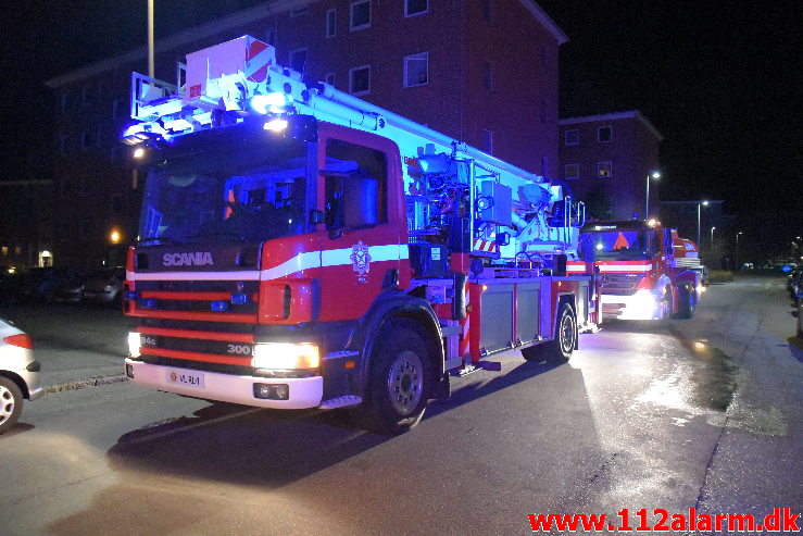 Brand i lejlighed. Svendsgade i Vejle. 25/04-2020. KL. 02:23.