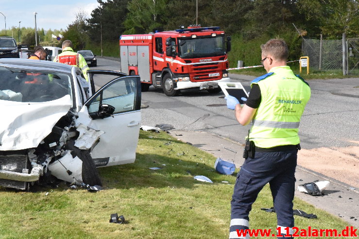 Mindre Forurening efter FUH. Niels Finsensvej i Vejle. 06/05-2020. Kl. 16:16.