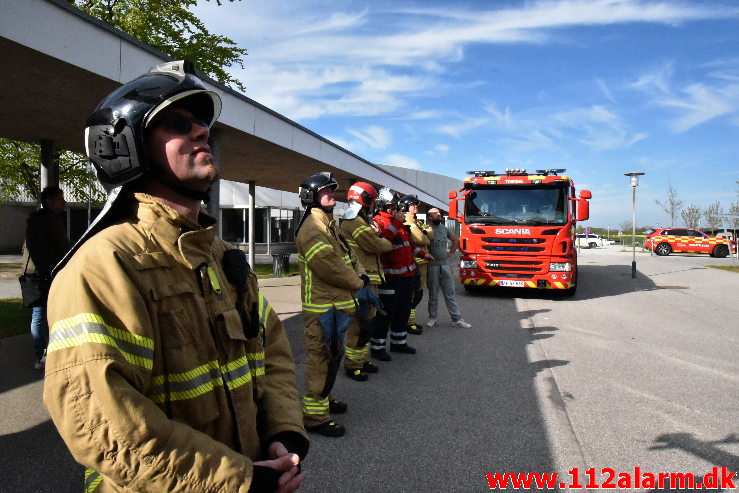 Bygningsbrand – Institution. Skolebakken 3 i Rask Mølle. 06/05-2020. Kl. 16:57.