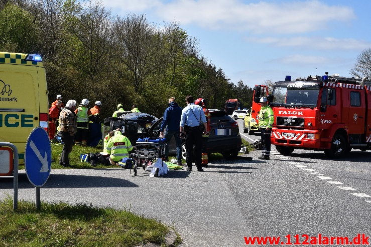 En 91-årig afgået ved døden i en trafikulykke. Oustrupvej og Ribevej ved Egtved. 07/05-2020. Kl. 12:15.