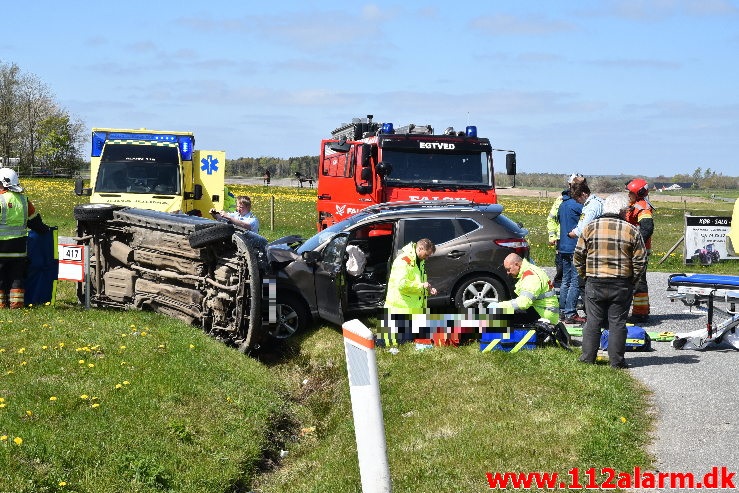 En 91-årig afgået ved døden i en trafikulykke. Oustrupvej og Ribevej ved Egtved. 07/05-2020. Kl. 12:15.