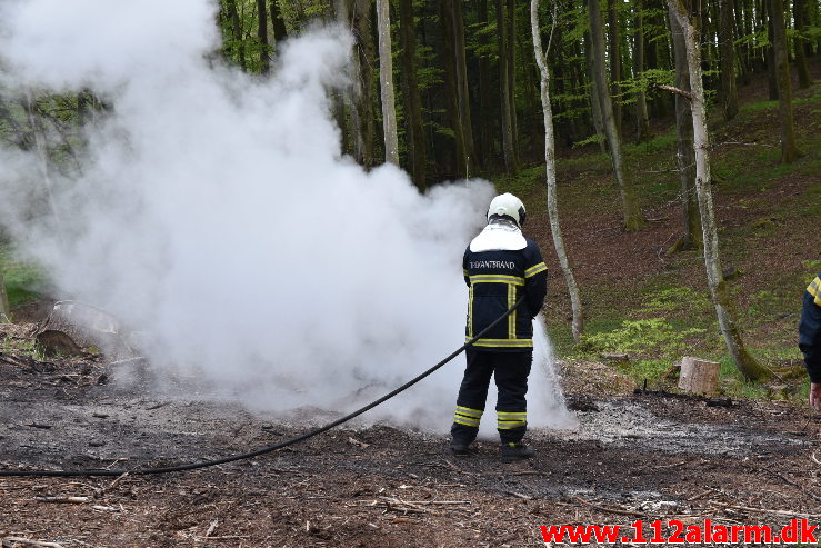 Mindre Naturbrand. Skovgade i Jelling. 07/05-2020. Kl. 20:18.