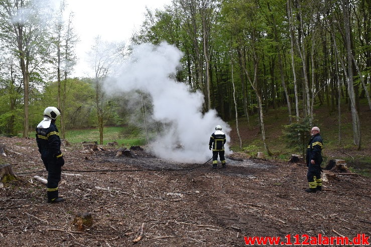 Mindre Naturbrand. Skovgade i Jelling. 07/05-2020. Kl. 20:18.