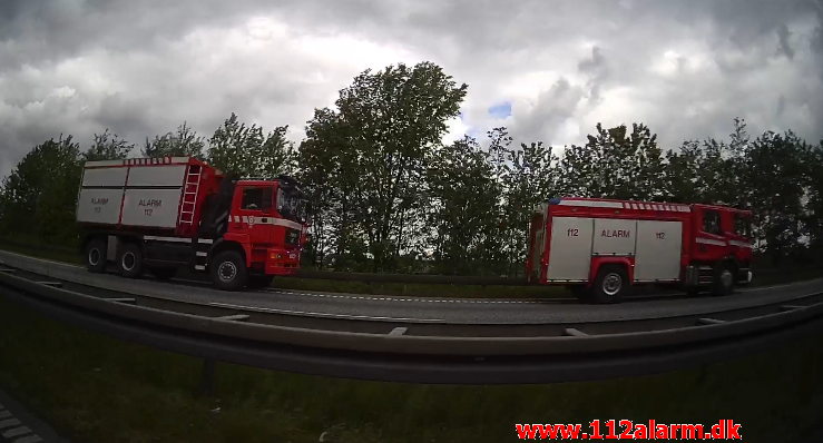 Alvorligt trafikuheld på E45. Mellem Hedensted og Hornstrup. 07/06-2020. Kl. 11:10.