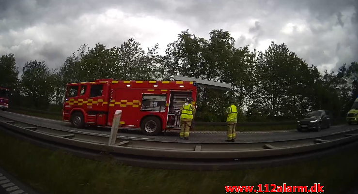 Alvorligt trafikuheld på E45. Mellem Hedensted og Hornstrup. 07/06-2020. Kl. 11:10.