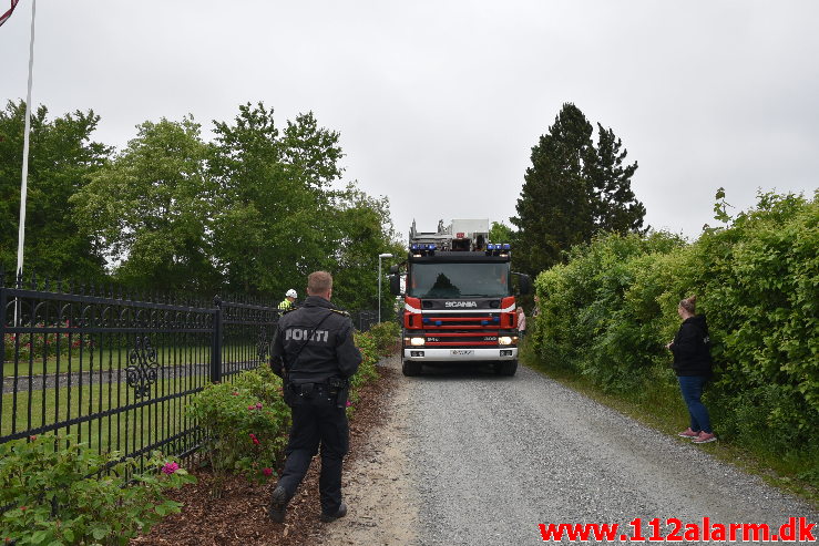 Voldsomt brand i Villa. Møllehusvej i Grejs. 12/06-2020. Kl. 18:34.