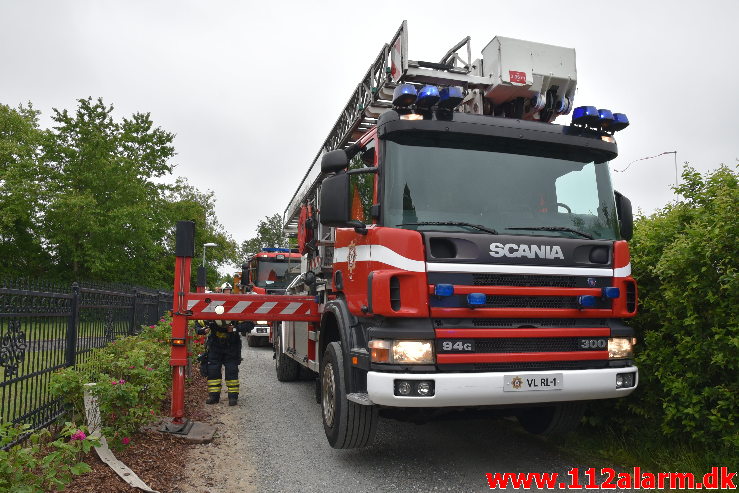 Voldsomt brand i Villa. Møllehusvej i Grejs. 12/06-2020. Kl. 18:34.