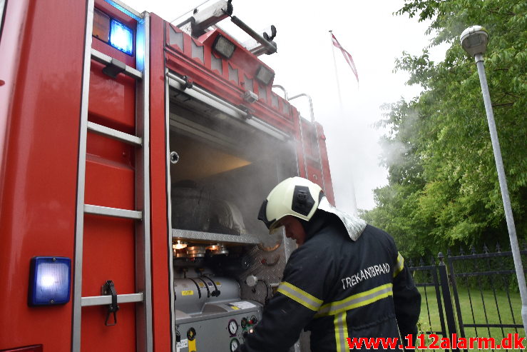 Voldsomt brand i Villa. Møllehusvej i Grejs. 12/06-2020. Kl. 18:34.