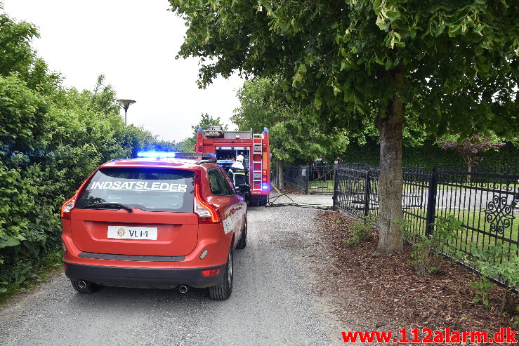 Voldsomt brand i Villa. Møllehusvej i Grejs. 12/06-2020. Kl. 18:34.