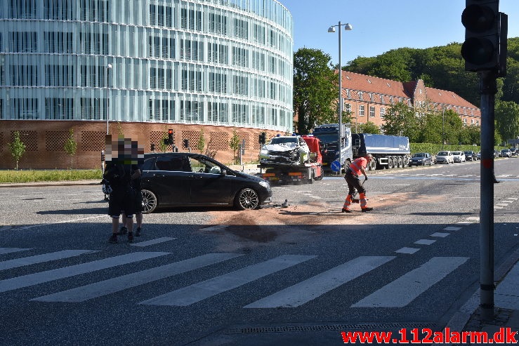 Patruljevogn kørte galt under udrykning. Horsensvej i Vejle. 16/06-2020. Kl. 08:30.