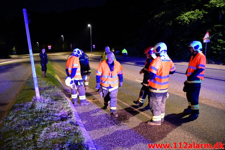 Fuh med fastklemt. Horsensvej i Vejle. 24/06-2020. KL. 01:16.