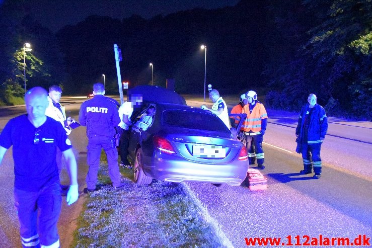 Fuh med fastklemt. Horsensvej i Vejle. 24/06-2020. KL. 01:16.