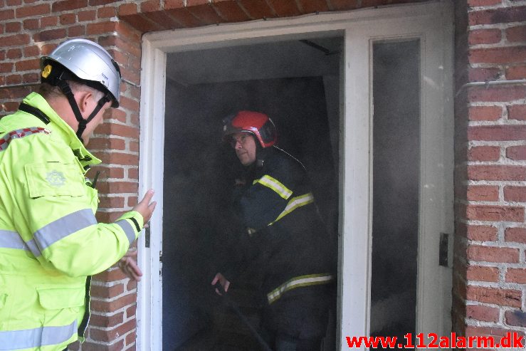 Ild i Etageejendom . Ribe Landevej 11 i Vejle. 25/06-2020. Kl. 10:02