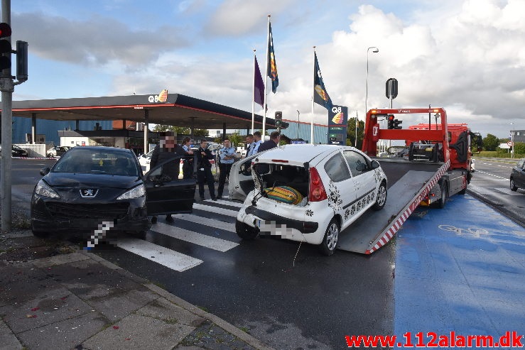 Trafikuheld. Horsensvej i Vejle. 14/07-2020. Kl. 19:00