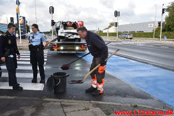 Trafikuheld. Horsensvej i Vejle. 14/07-2020. Kl. 19:00