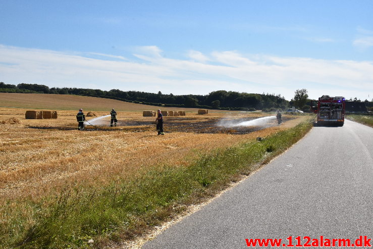 Brand i Ballepresser. Sønderskovvej ved Andkær. 14/08-2020. Kl. 15:26.