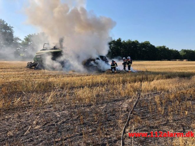 Brand – Landbrugsredskab. Lykkegårdsvej i Veerst. 15/08-2020. Kl. 17:05.