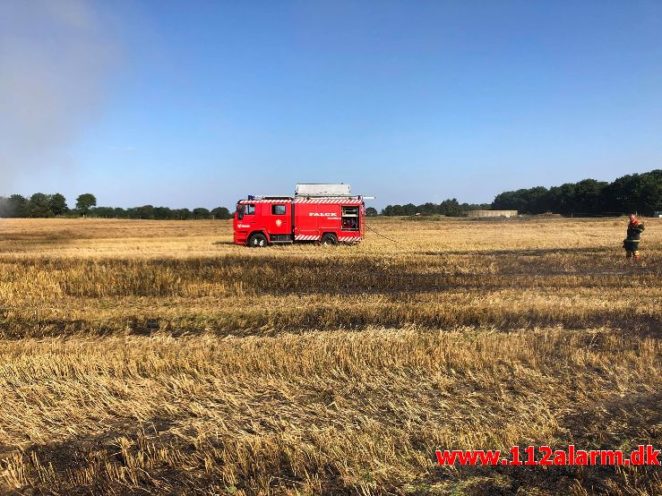 Brand – Landbrugsredskab. Lykkegårdsvej i Veerst. 15/08-2020. Kl. 17:05.