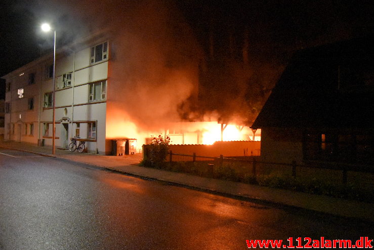 Bilbrand. Vardevej i Vejle. 23/08-2020. KL. 00:15.