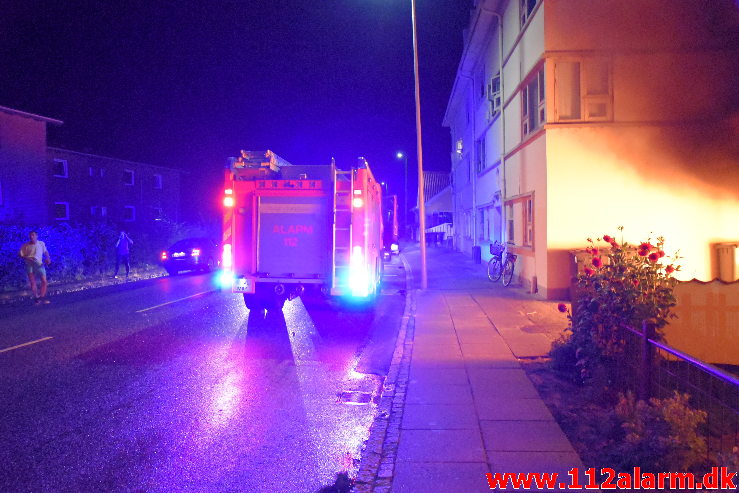 Bilbrand. Vardevej i Vejle. 23/08-2020. KL. 00:15.