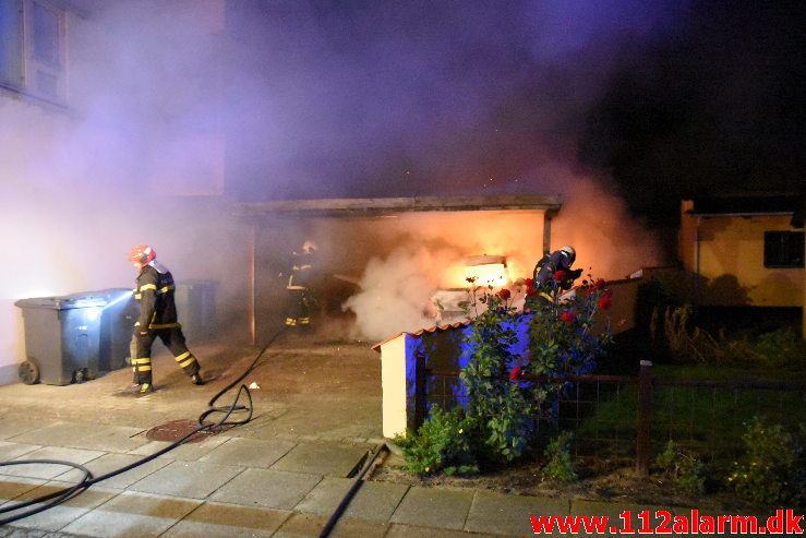 Bilbrand. Vardevej i Vejle. 23/08-2020. KL. 00:15.