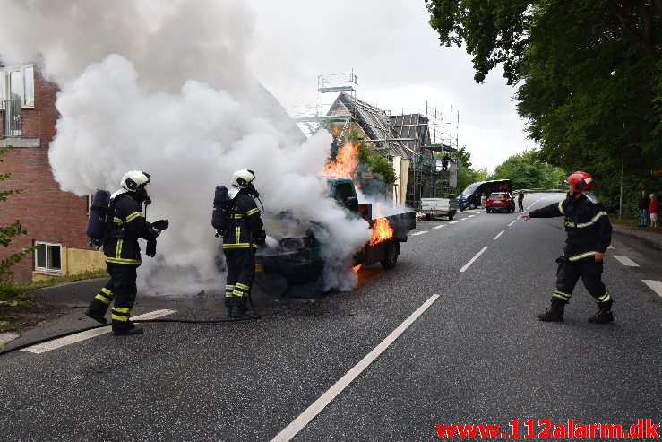 Nåde ikke frem til næste værksted. Vardevej i Vejle. 24/08-2020. Kl. 10:54.