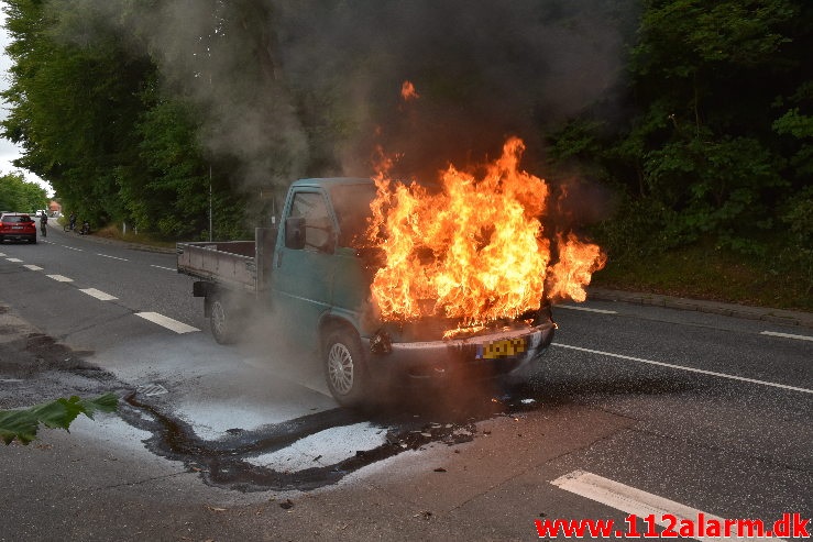 Nåde ikke frem til næste værksted. Vardevej i Vejle. 24/08-2020. Kl. 10:54.