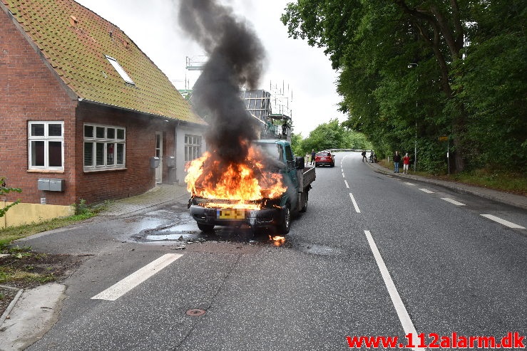 Nåde ikke frem til næste værksted. Vardevej i Vejle. 24/08-2020. Kl. 10:54.