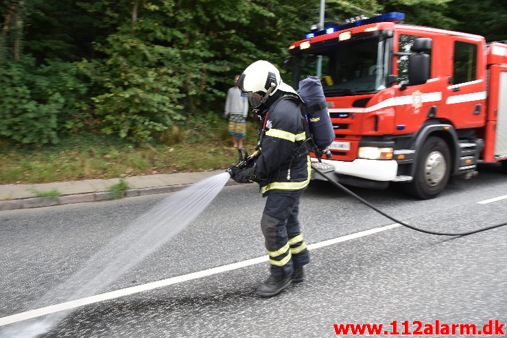 Nåde ikke frem til næste værksted. Vardevej i Vejle. 24/08-2020. Kl. 10:54.