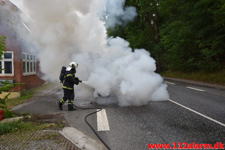 Nåde ikke frem til næste værksted. Vardevej i Vejle. 24/08-2020. Kl. 10:54.