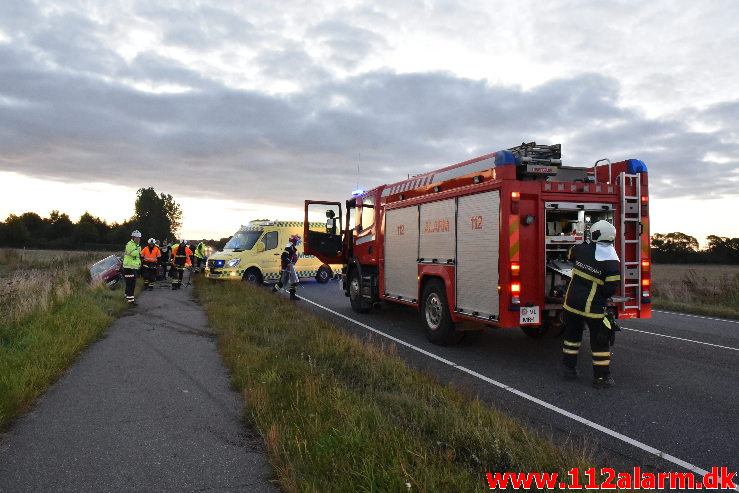 2 biler snittede hinanden. Horsensvej i Hedensted. 25/08-2020. Kl. 05:51.