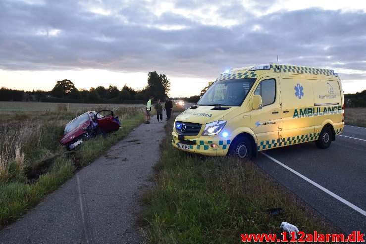 2 biler snittede hinanden. Horsensvej i Hedensted. 25/08-2020. Kl. 05:51.