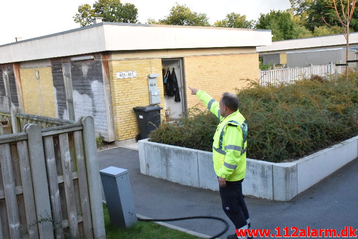 Voldsom brand i villa. Grønnedalen i Vejle. 16/09-2020. KL. 18:51.