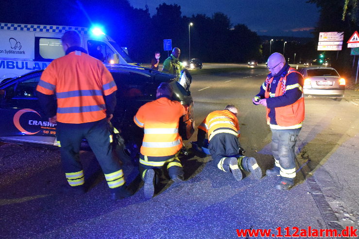 Færdselsuheld spærret vejen. Horsensvej i Vejle. 28/09-2020. Kl. 19:10.