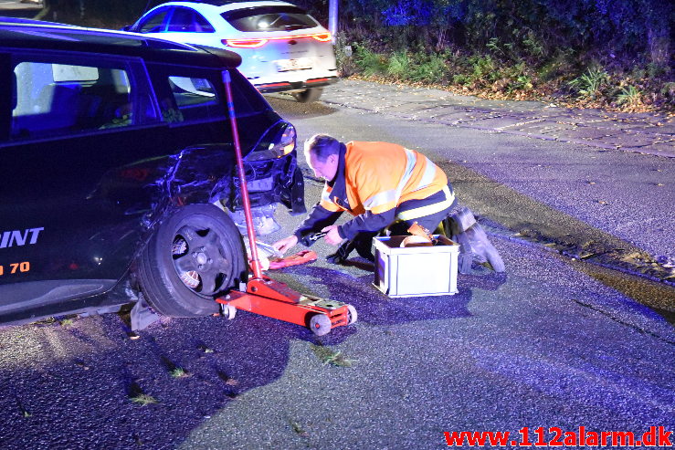 Færdselsuheld spærret vejen. Horsensvej i Vejle. 28/09-2020. Kl. 19:10.