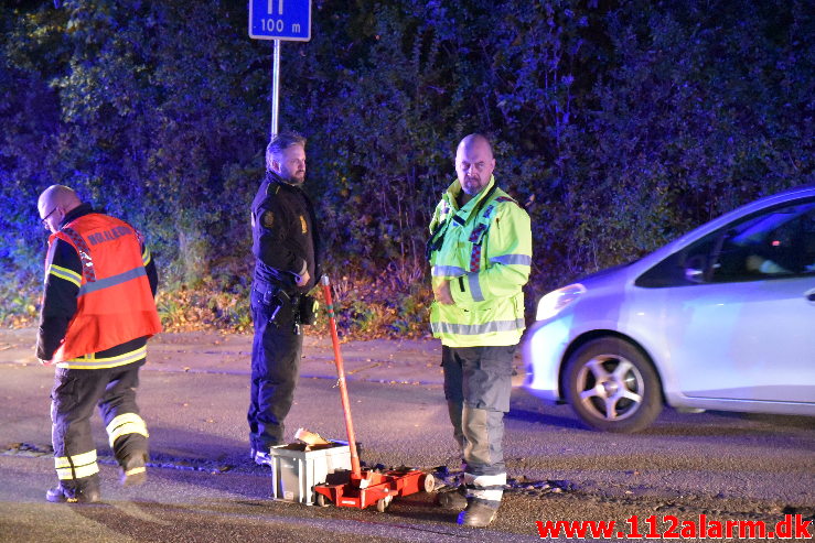 Færdselsuheld spærret vejen. Horsensvej i Vejle. 28/09-2020. Kl. 19:10.