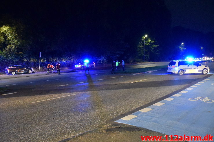 Færdselsuheld spærret vejen. Horsensvej i Vejle. 28/09-2020. Kl. 19:10.