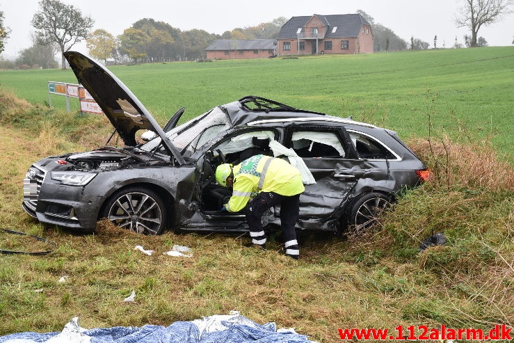 Kørte ud foran lastbilen. Viborg Hovedvej lige ud for Tørring. 21/10-2020. Kl. 13:31.