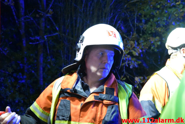 Bil havnede i grøften. Tykhøjetvej ved Vester Smidstrup. 22/10-2020. KL. 23:12.