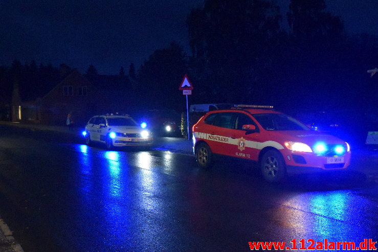 Brand i Villa. Ballevej i Bredsten. 25/10-2020. Kl. 17:22.