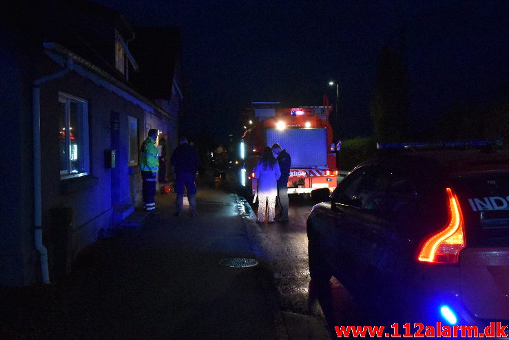 Brand i Villa. Ballevej i Bredsten. 25/10-2020. Kl. 17:22.