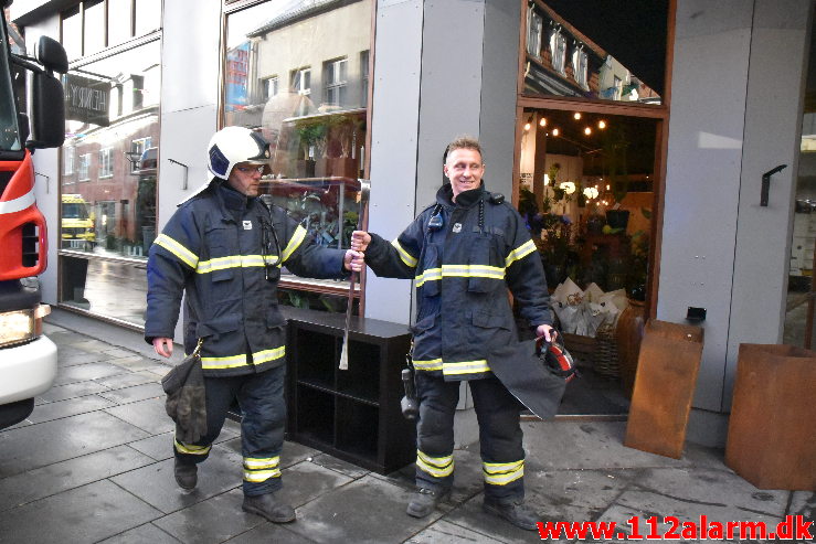 Brand i el installation. Vissingsgade 20 i Vejle. 28/10-2020. Kl. 08:31.