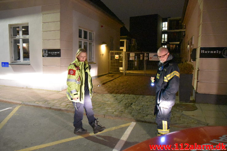 Mindre Brand. Holmen i Vejle. 29/11-2020. Kl. 17:42.