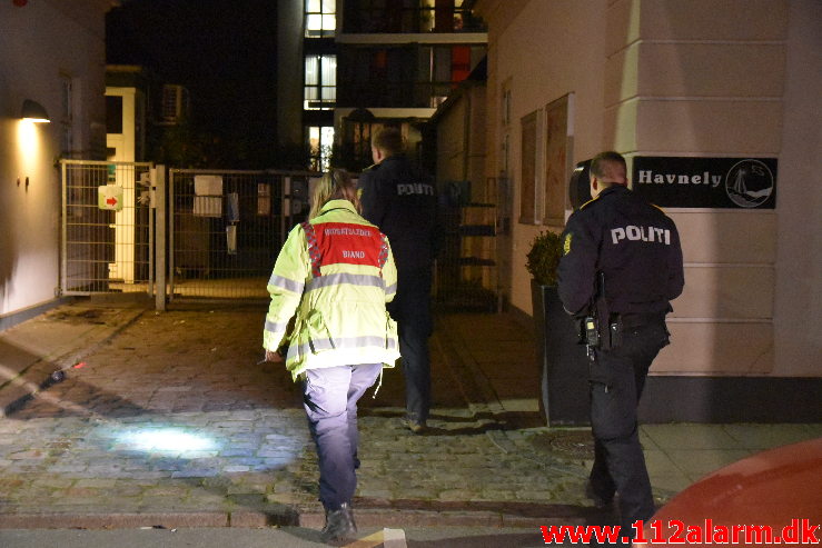 Mindre Brand. Holmen i Vejle. 29/11-2020. Kl. 17:42.