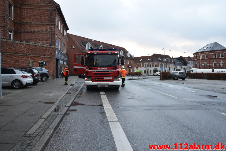 Mindre forurening. Gormsgade i Vejle. 21/12-2020. Kl. 09:19.