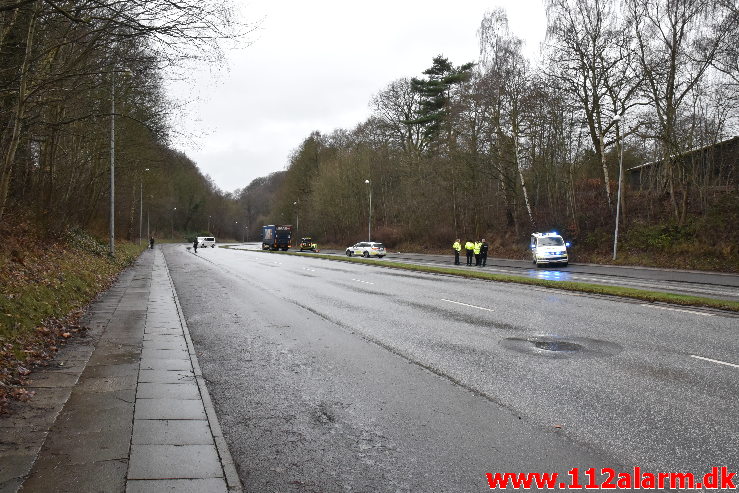 Alvorlig ulykke. Horsensvej i Vejle. 05/01-2021. KL. 10:40.