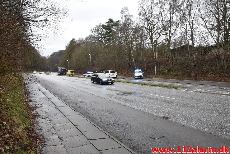 Alvorlig ulykke. Horsensvej i Vejle. 05/01-2021. KL. 10:40.